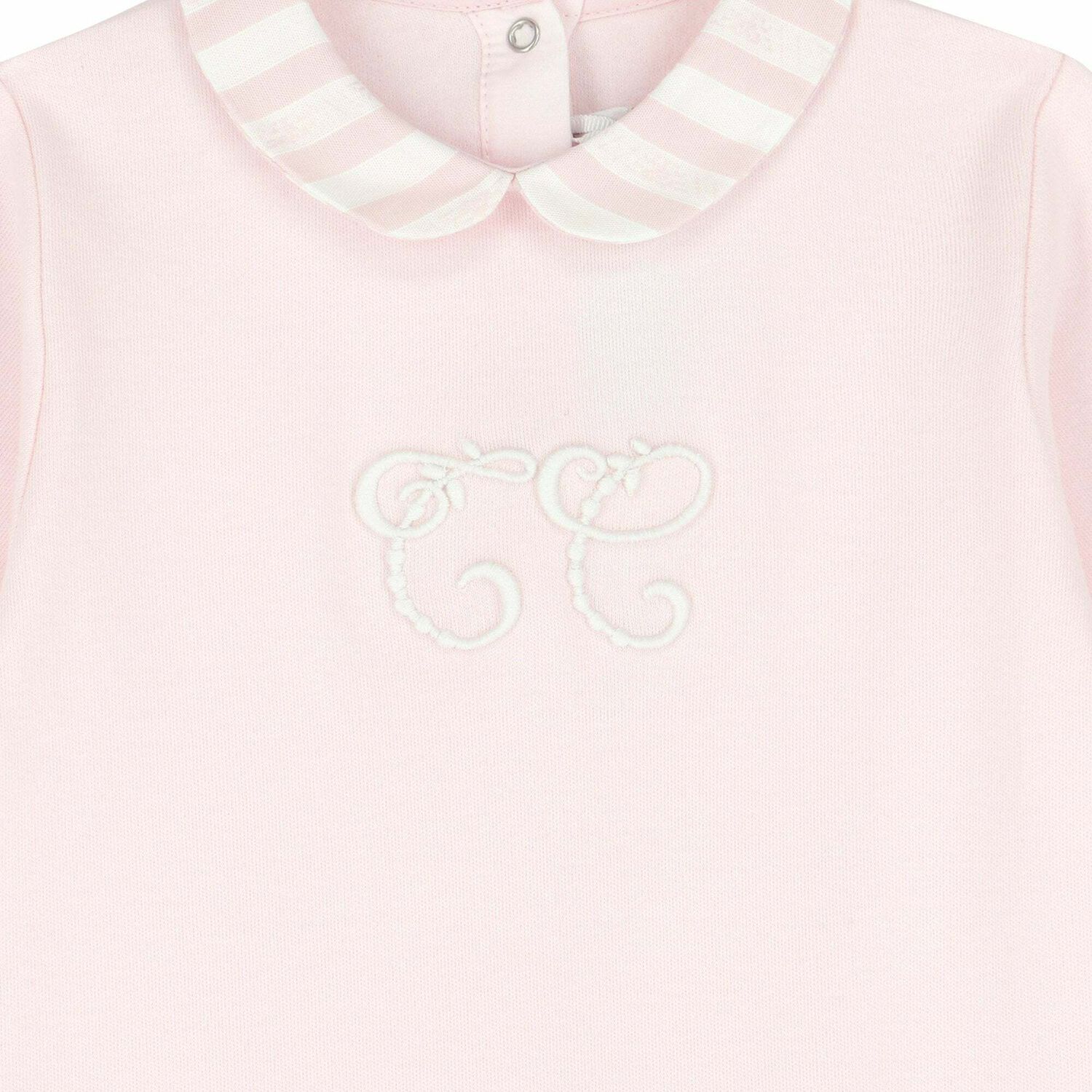 Baby Girls Pink Logo Babygrow, 1, hi-res image number null