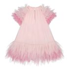 Baby Girls Pink Embellished Tulle Dress, 1, hi-res