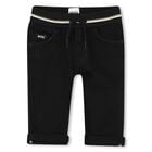 Younger Boys Black Denim Jeans, 1, hi-res