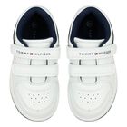 Boys White Logo Trainers, 1, hi-res