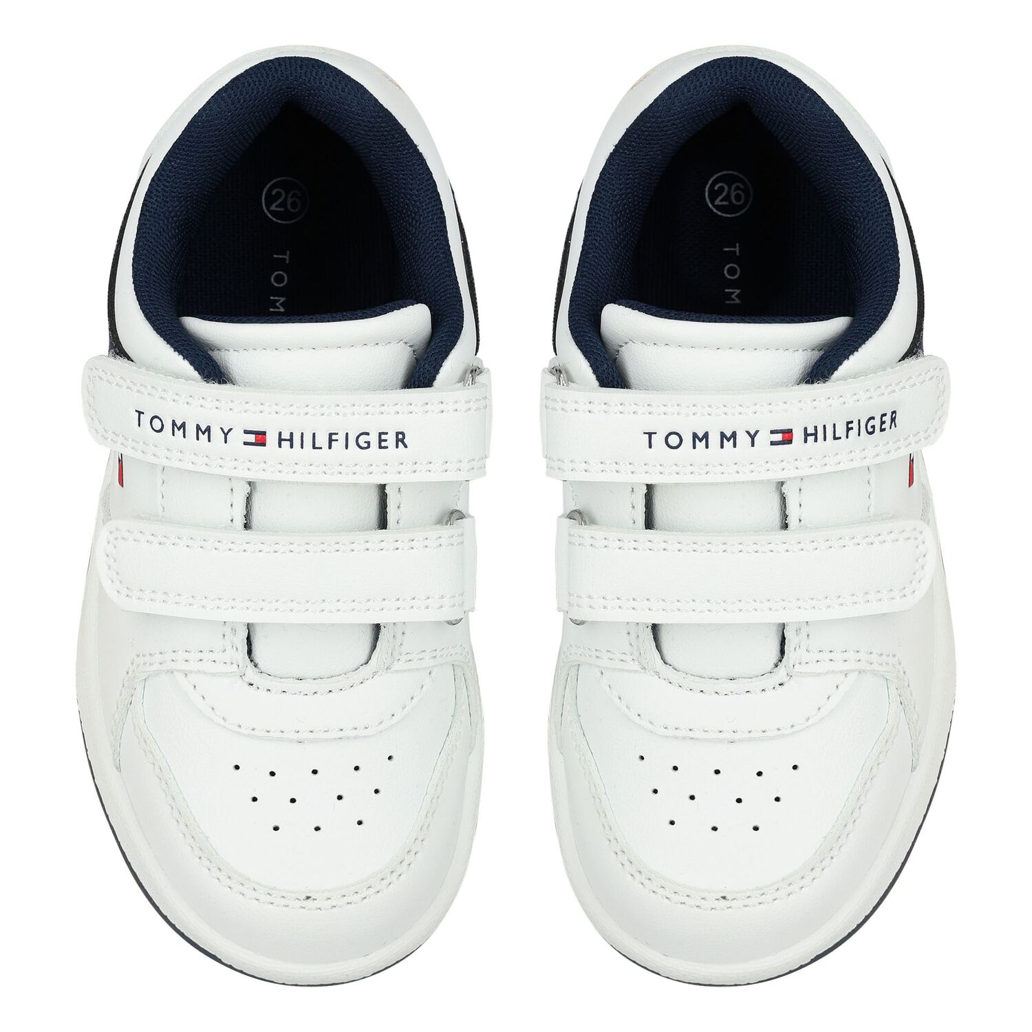 Boys White Logo Trainers, 1, hi-res