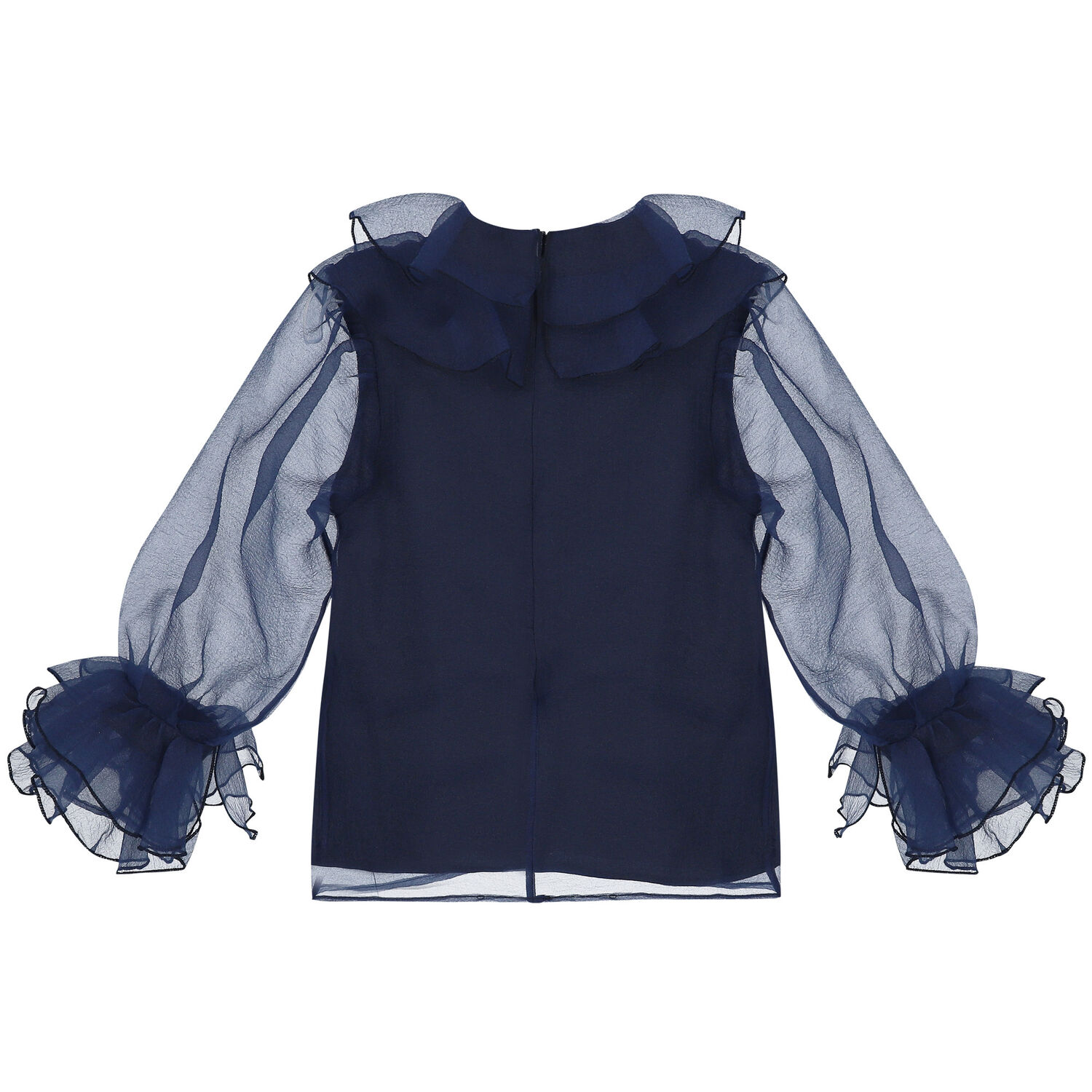 Girls Navy Blue & Green Floral Skirt Set, 1, hi-res