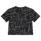 Girls Black Logo T-Shirt, 3, hi-res