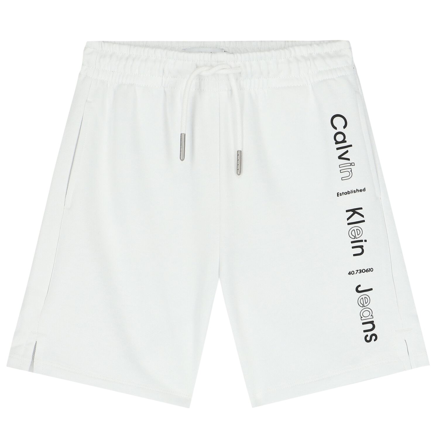 Boys White Logo Shorts, 2, hi-res