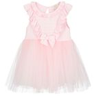 Girls Pink Embellished Tulle Dress Set, 1, hi-res