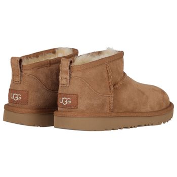 Beige Classic Ultra Mini Suede Boots