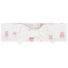Baby Girls White & Pink Logo Headband, 1, hi-res
