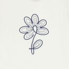 Girls Ivory Flower T-Shirt, 1, hi-res