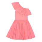 Girls Pink Ruffle Chloey Dress, 2, hi-res