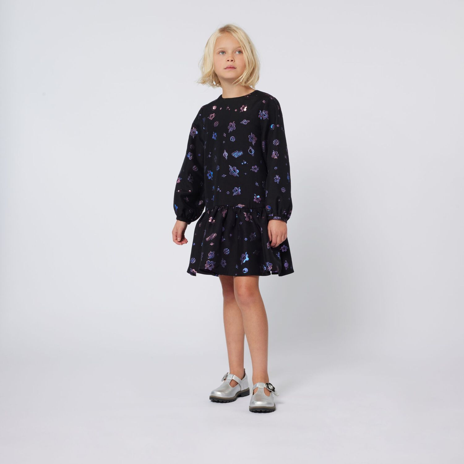 Girls Black Planet Boke Dress, 1, hi-res