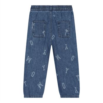 Baby Boys Denim Blue Logo Jeans