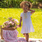 Younger Girls White Logo Polo Dress, 1, hi-res