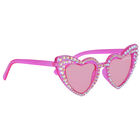 Girls Pink Heart Sunglasses, 1, hi-res