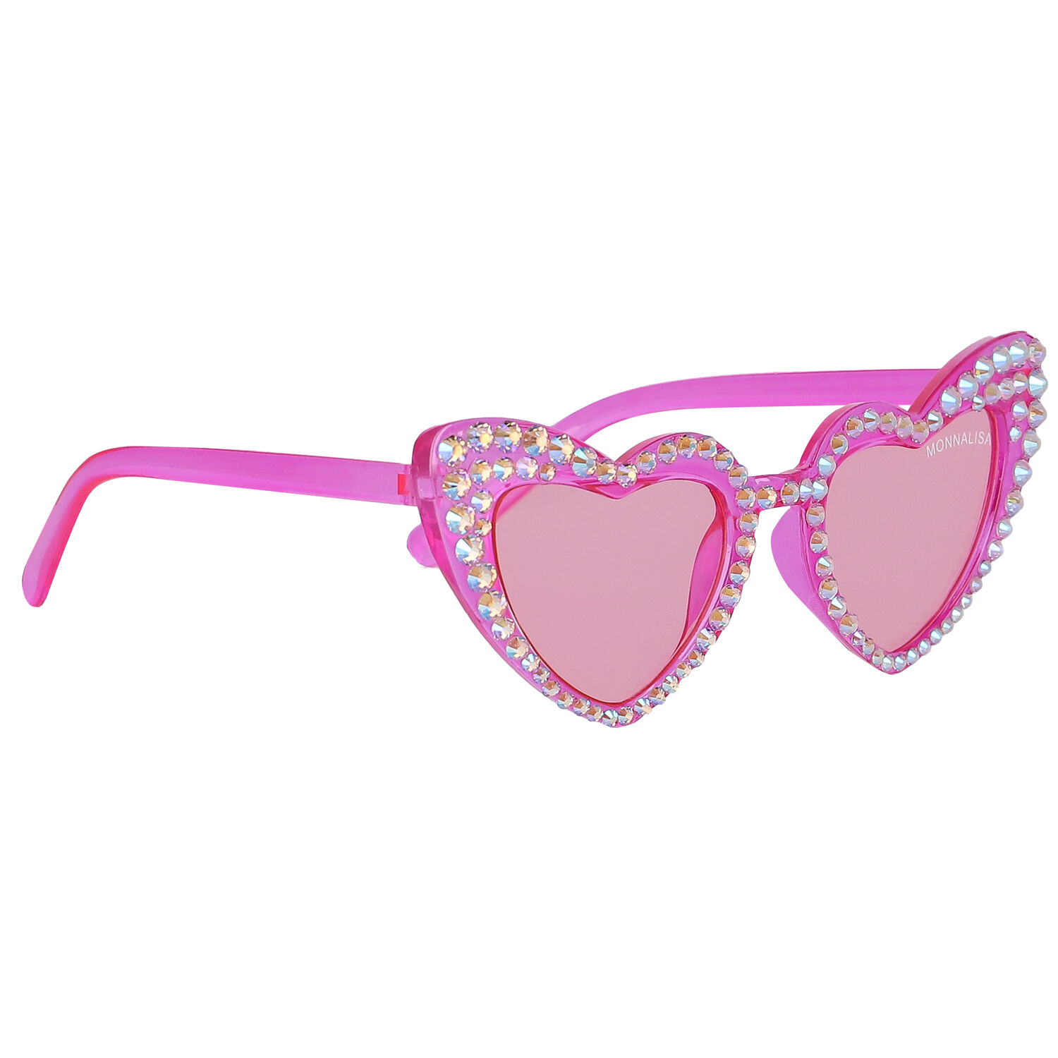 Girls Pink Heart Sunglasses, 1, hi-res