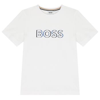 Boys White Logo T-Shirt