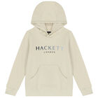 Boys Ivory Logo Hooded Top, 2, hi-res