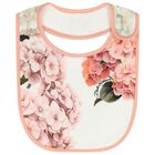 Baby Girls Ivory & Pink Floral Logo Babygrow Gift Set, 1, hi-res