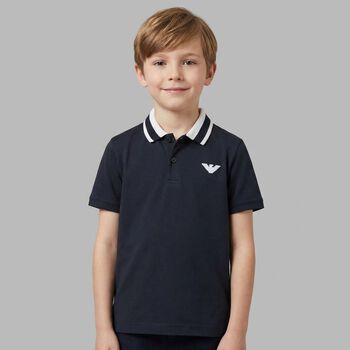 Boys Navy Blue Logo Polo Shirt 