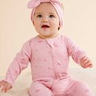 Baby Girls Pink Blossom Babygrow Set, 1, hi-res