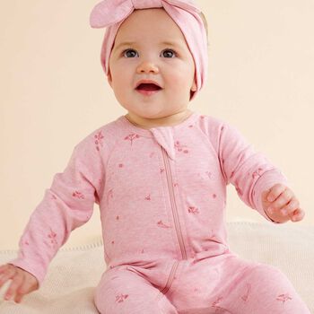 Baby Girls Pink Blossom Babygrow Set