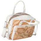 White & Beige Geo Map Baby Changing Bag, 1, hi-res