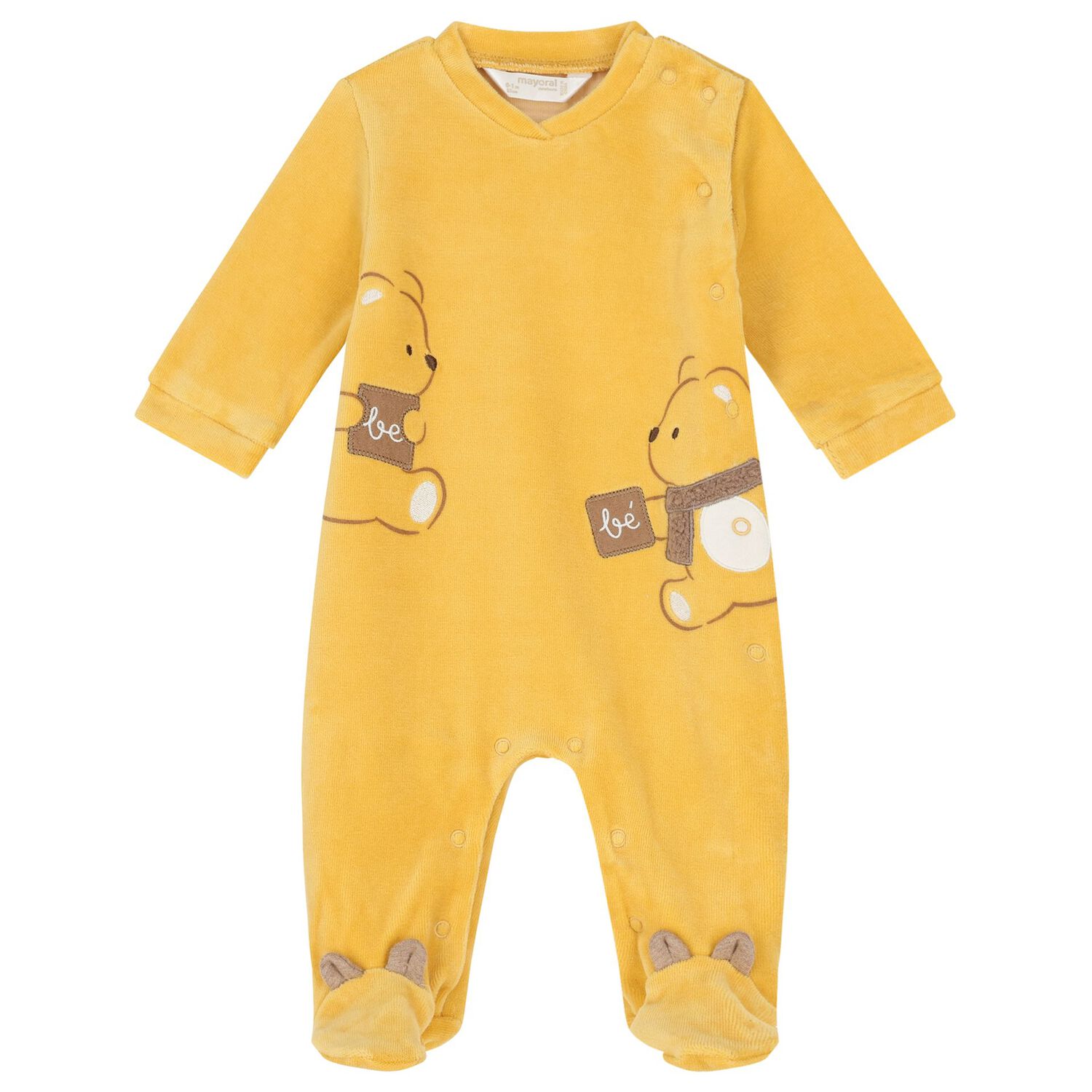 Baby Boys Ivory & Yellow Babygrows ( 2-Pack ), 1, hi-res