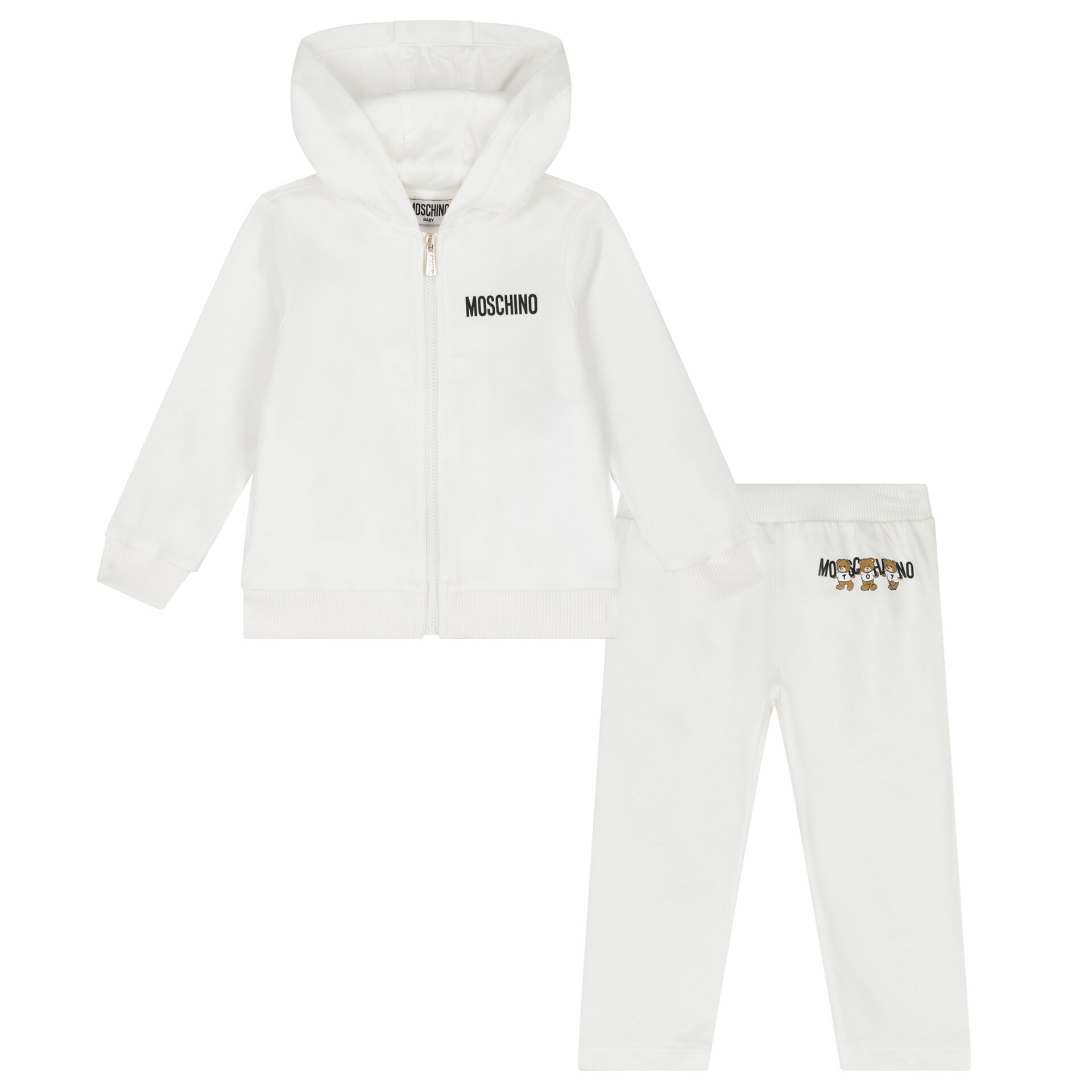 Moschino Ivory Teddy Bear Logo Tracksuit Junior Couture UK