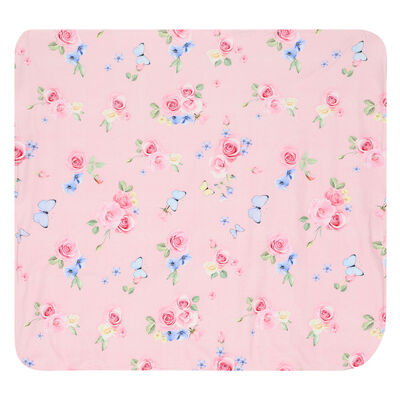 Baby Girls Pink Floral Blanket
