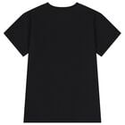 Girls Black Teddy Bear Logo Dress, 1, hi-res