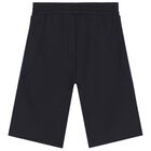 Boys Ivory & Navy Blue Shorts Set, 1, hi-res