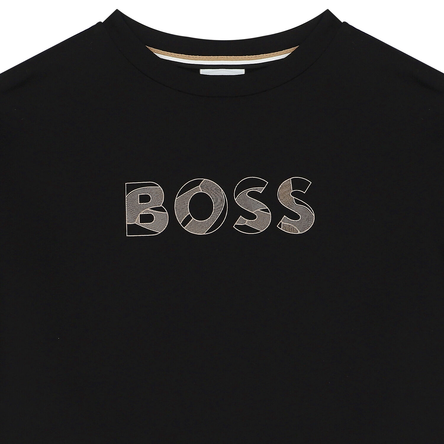 Girls Black Logo Long Sleeve Dress, 1, hi-res