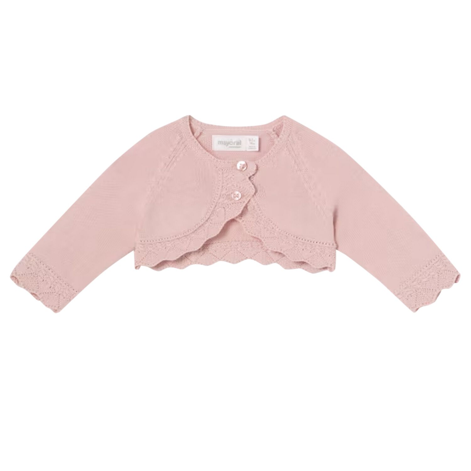 Baby Girls Pink Knitted Cardigan, 3, hi-res image number null