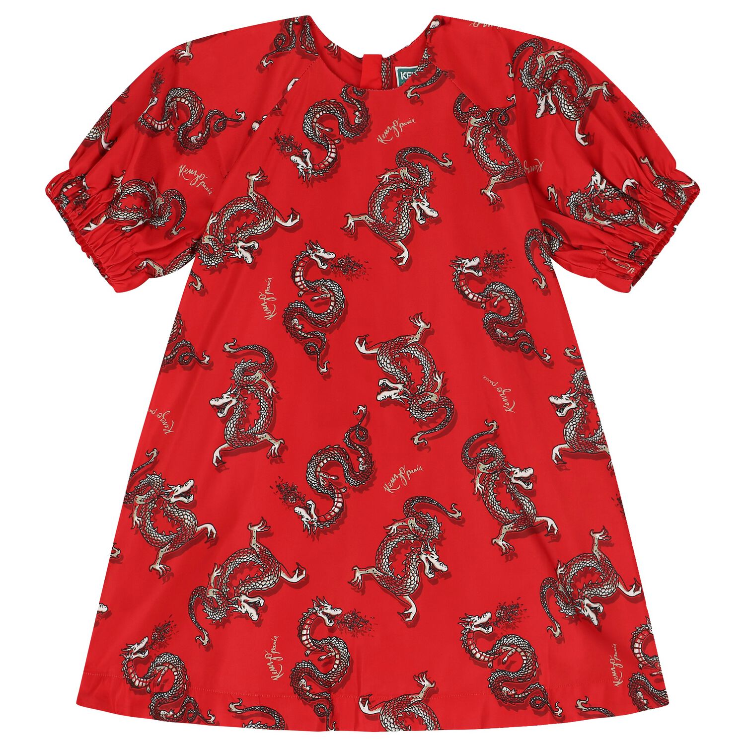 Girls Red Logo Dress, 1, hi-res