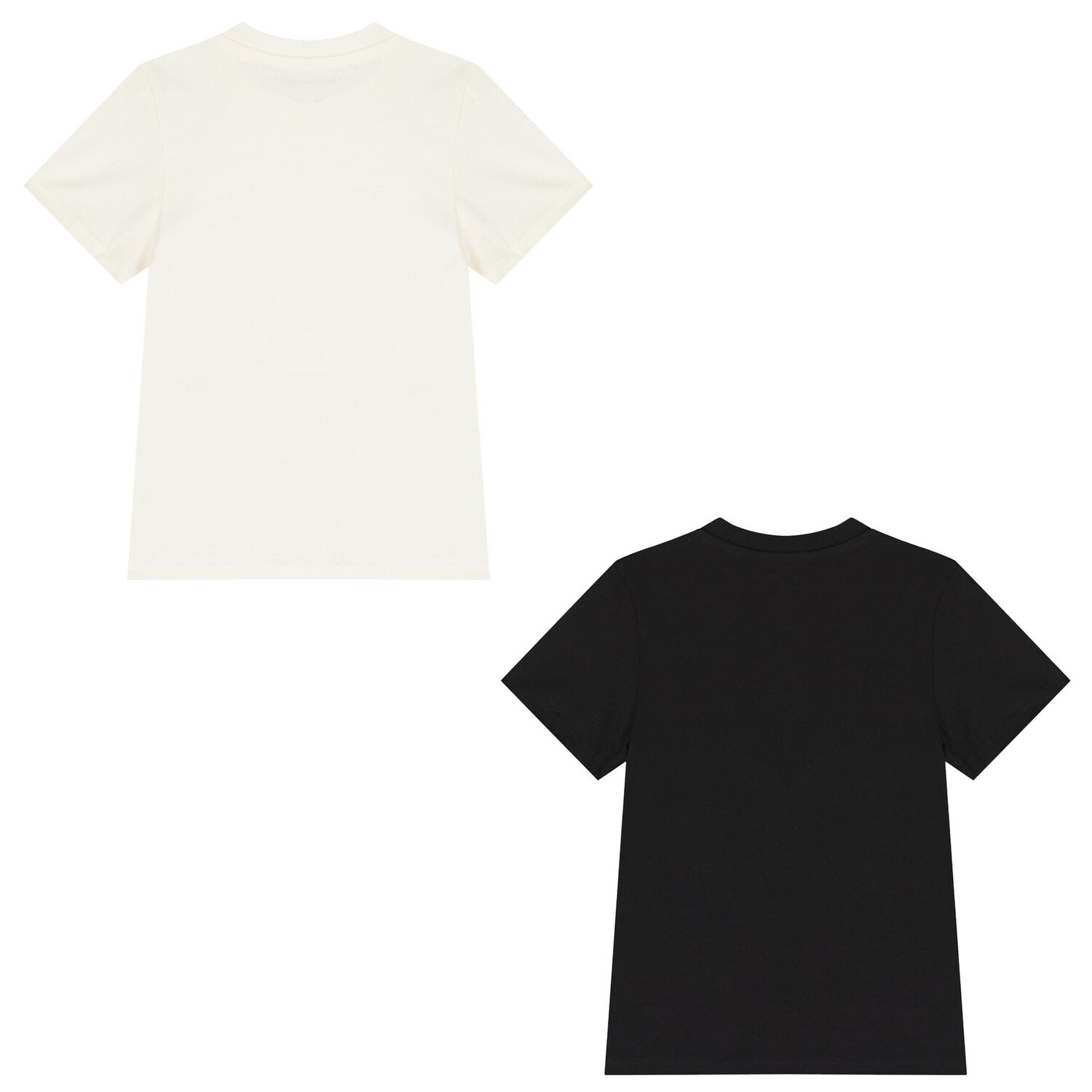 Boys White & Black Cotton T-Shirts ( 2-Pack ), 1, hi-res