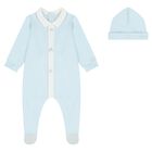 Baby Boys Blue & White Babygrow Set, 1, hi-res