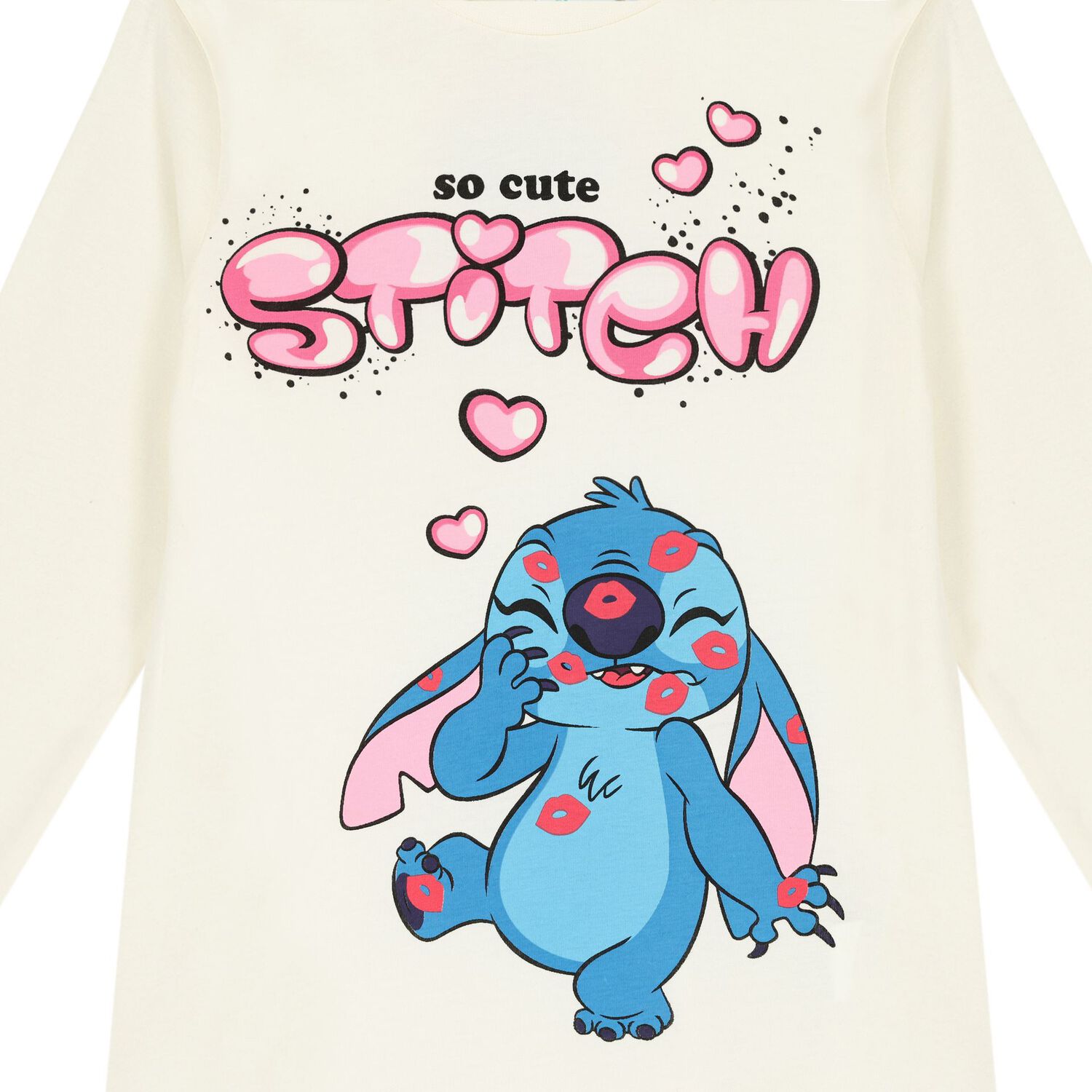 Girls Ivory Lilo & Stitch Long Sleeve Top, 1, hi-res