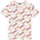 Girls White Logo T-Shirt, 1, hi-res