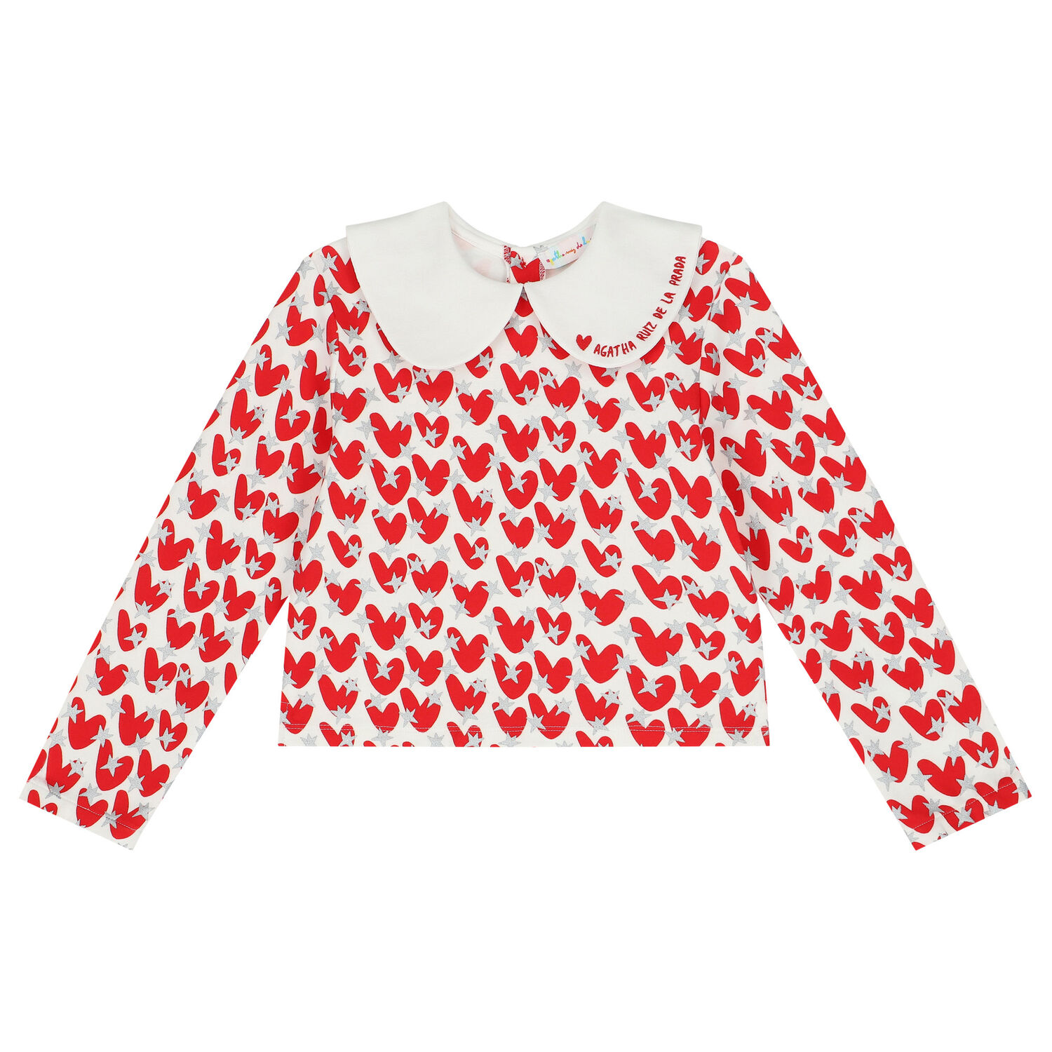 Girls Ivory & Red Tulle Skirt Set, 1, hi-res