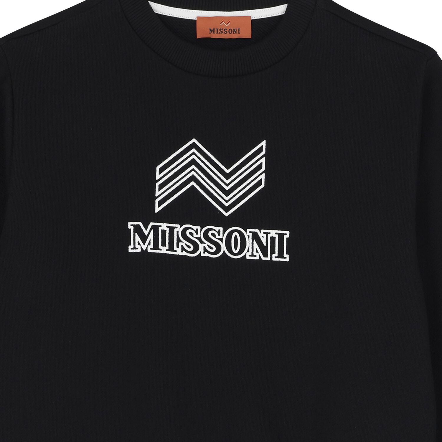 Boys Black Logo Sweatshirt, 1, hi-res