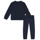 Boys Navy Blue Logo Dinosaur Tracksuit, 2, hi-res