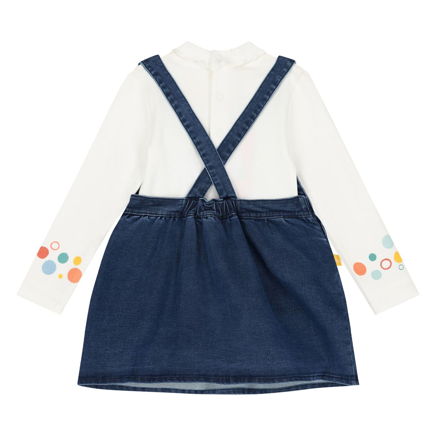Baby Girls Ivory & Blue Denim Skirt Set, 1, hi-res image number null