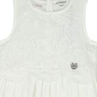 Girls White Chiffon Dress, 1, hi-res