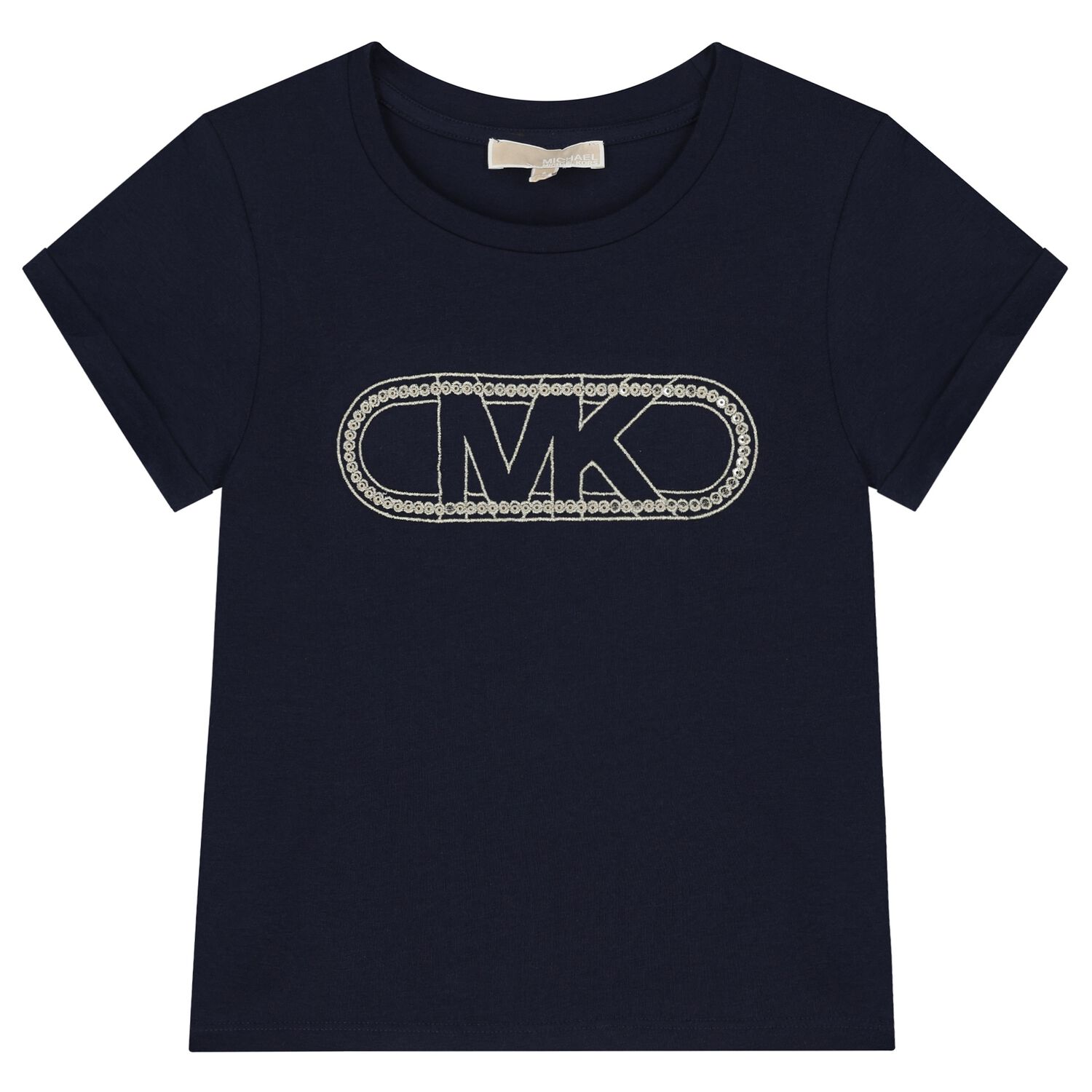 Girls Navy Blue Logo T-Shirt, 2, hi-res