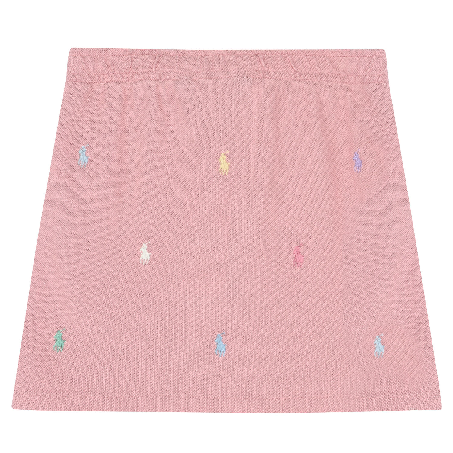 Girls Pink Logo Pique Skirt, 1, hi-res