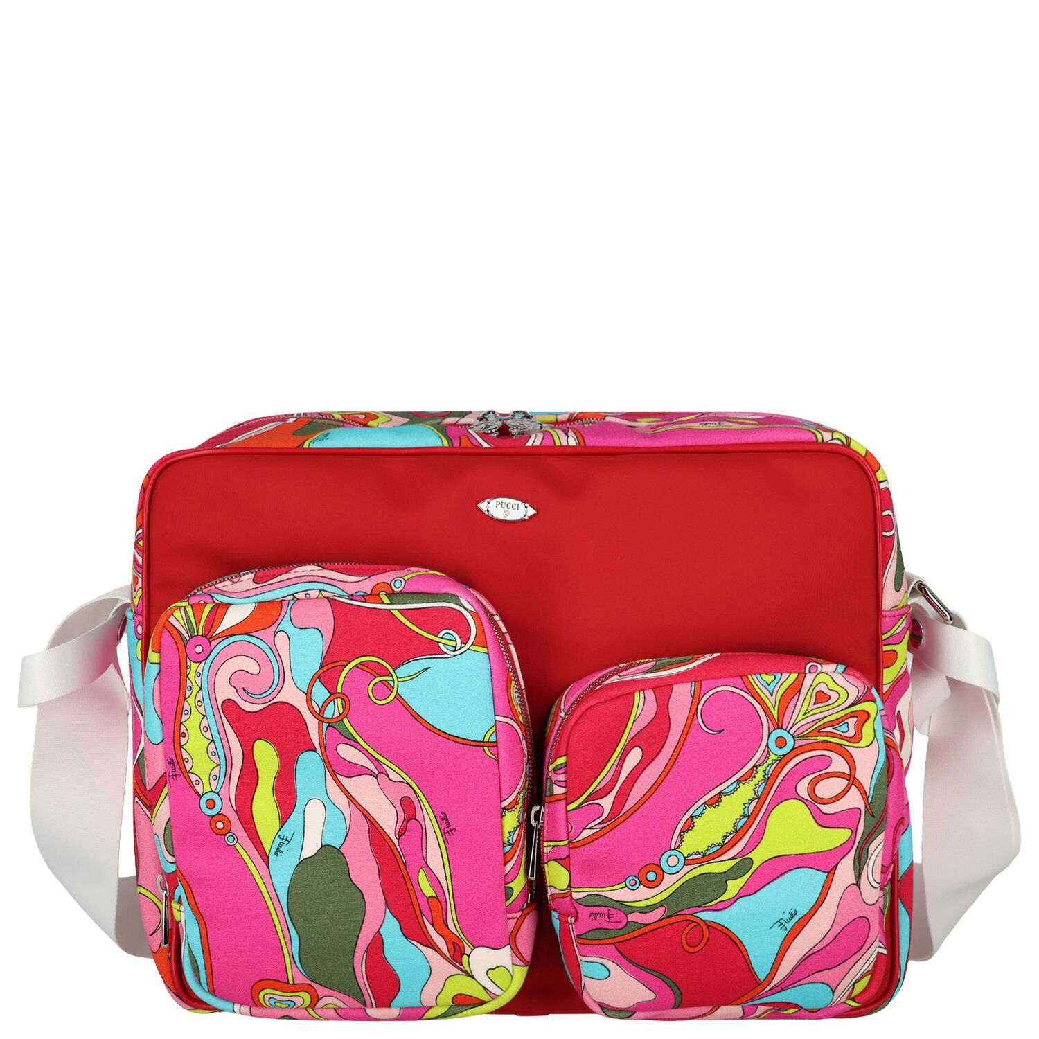 Red & Pink Orchidee Baby Changing Bag ( 40CM ), 2, hi-res