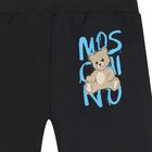 Black Teddy Bear Logo Joggers, 1, hi-res