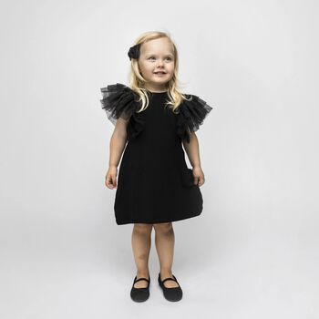 Girls Black Tulle Dress