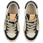 Ivory & Blue Logo Trainers, 1, hi-res