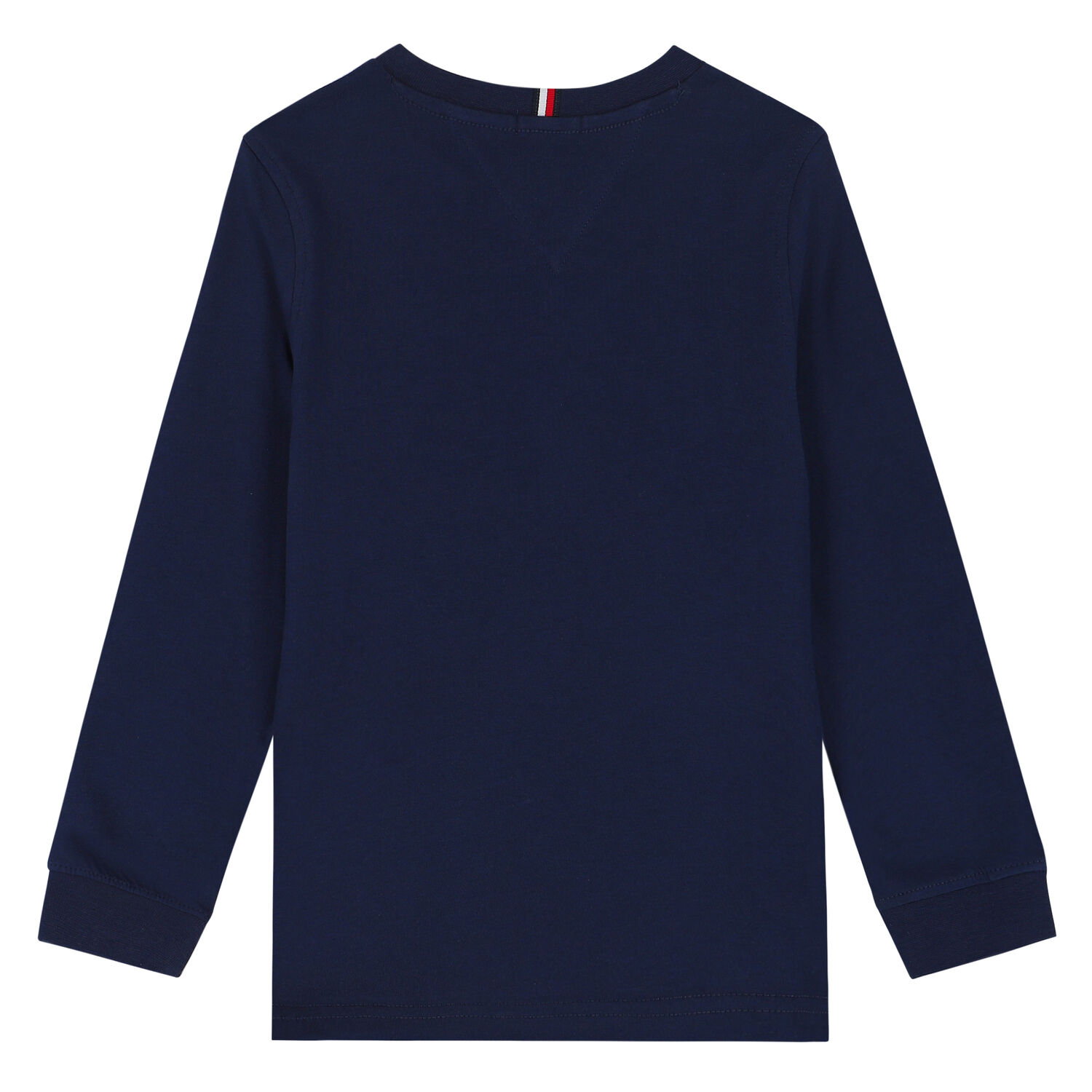 Boys Navy Logo Long Sleeve Top, 1, hi-res