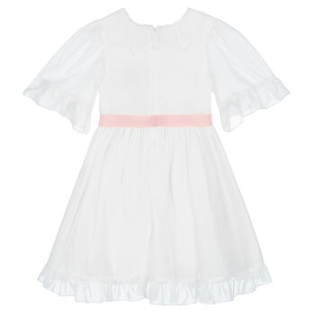 Girls Ivory Chiffon Dress